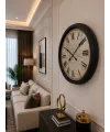 Siyah Heritage Atlas 60 x 60 Cm Metal Duvar Saati