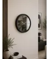 Siyah Imperial Aynalı 40 x 40 Cm Duvar Saati