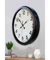 Siyah Klasik 52 Cm Modern Duvar Saati