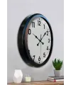 Siyah Klasik 52 Cm Modern Duvar Saati
