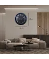 Siyah Klasik 60 x 60 Cm Metal Duvar Saati