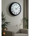 Siyah Klasik & Şık 40 Cm Metal Duvar Saati