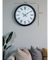Siyah Klasik & Şık 40 Cm Metal Duvar Saati