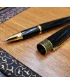 Siyah Kutulu Yaldız Desenli Metal Roller Kalem Seti