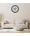Siyah Mandala Desenli 52 x 52 Cm Duvar Saati