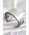 ietaks™ Siyah Mermer Desen Akrilik Plastik Dikdörtgen Plaka Model Vintage Kadın Bilezik