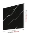 SİYAH MERMER DESENLİ ALÜMİNYUM PLASTİK DUVAR STİCKER (30*30)