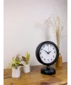 Siyah Metal Farsça Masa Saati 25×20 cm