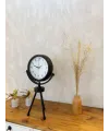 Siyah Metal Mini Tripod Farsça Masa Saati 45×26 cm