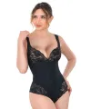 Siyah MI  2947 Dantelli Agraflı Body Korse