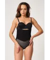 ieg™ SİYAH MI  2945 Tül Karyokalı Slip Lazer Korse