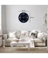 Siyah Modern 36 Cm Duvar Saati