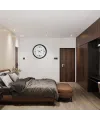 Siyah Modern & Şık 52 Cm Metal Duvar Saati
