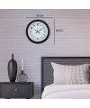 Siyah Motifli 36 Cm Duvar Saati