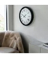 Siyah Motifli 52 Cm Metal Duvar Saati
