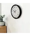 Siyah Motifli 52 Cm Metal Duvar Saati