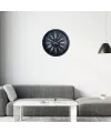 Siyah Noir Imperium 52 Cm Metal Duvar Saati