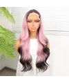 Siyah Pembe Ombre Fiber Sentetik Tül Peruk