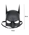 Siyah Renk Çocuk Boy Arkadan Lastikli Batman Maskesi A Kalite  20x14 Cm