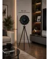 Siyah Roma Aynalı Tripod 150 x 45 Cm Ayaklı Saat