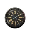 Siyah Roma Rakamlı 52 Cm Metal Duvar Saati