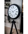 Siyah Roma Rakamlı Lüks Tasarım Tripod Ayaklı Saat