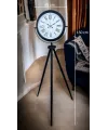 Siyah Roma Rakamlı Lüks Tasarım Tripod Ayaklı Saat