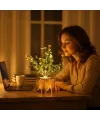 Siyah Saksılı LED Yapay Çiçek