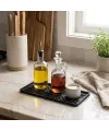 Siyah Silikon Yağdanlık Altlığı – Kaydırmaz Mutfak Organizer 23x10 cm