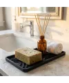 Siyah Silikon Yağdanlık Altlığı – Kaydırmaz Mutfak Organizer 23x10 cm