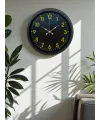Siyah Standart 40 Cm Metal Dekoratif Duvar Saati