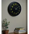 Siyah Standart 40 Cm Metal Dekoratif Duvar Saati