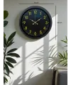 Siyah Standart 40 Cm Metal Dekoratif Duvar Saati