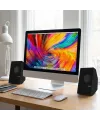 Siyah USB 2.0 + 3.5mm USB Hoparlör