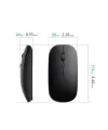Siyah Wireless Kablosuz Sessiz Mouse Bluetooth Bağlantılı