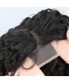Siyah Yoğun Dalgalı Orta Boy Fiber Sentetik Tül Peruk