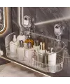 SN-29266 Vantuzlu Şeffaf Banyo Mutfak Rafı Organizer