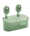 SN-29266 Vantuzlu Şeffaf Banyo Mutfak Rafı Organizer