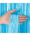 Soft Mavi Püsküllü Kapı Perdesi - Parti, Baby Shower, Sünnet Süsü, Cinsiyet Partisi 1x2 M