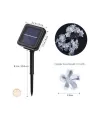 Solar 30 Ledli Çiçekli RGB Bahçe Aydınlatma Dekorasyon Güneş Enerjili