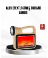 Solar Alev Işığı Cob Teknolojili Taşınabilir El Feneri Ve Kamp Lambası