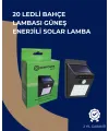 Solar Enerjili 20 Led Duvar Lambası | Hareket Sensörlü, Su Geçirmez, Kablo Gerektirmez
