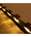 Solar Güneş Enerjili Şarj Edilen Köşebent Merdiven Veranda Bahçe Yolu Led Lamba Işık 4 Adet