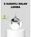 Solar Güneş Enerjili Ve Usb Şarjlı 5 Kanatlı Led Kamp Lambası