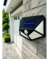 Solar Led Bahçe Aydınlatma Lambası 3 Işık Modlu Sensörlü Duvar Tipi Dış Mekan