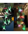 Solar Led Işıklı Kuşlu Bahçe Dekoru 6 Ledli,renkli Işık