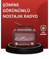 Solar Panelli Alev Işıklı Bluetooth Hoparlör – Çoklu Giriş, Uzun Pil Ömrü
