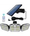 Solar Panelli Uzaktan Kumandalı 122 Led Bahçe Aydınlatması