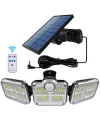 Solar Panelli Uzaktan Kumandalı 122 LED Bahçe Aydınlatması