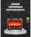 Solar Şarjlı Şömine Işıklı Bluetooth Hoparlör – Radyo, Usb, Tf Kart Destekli